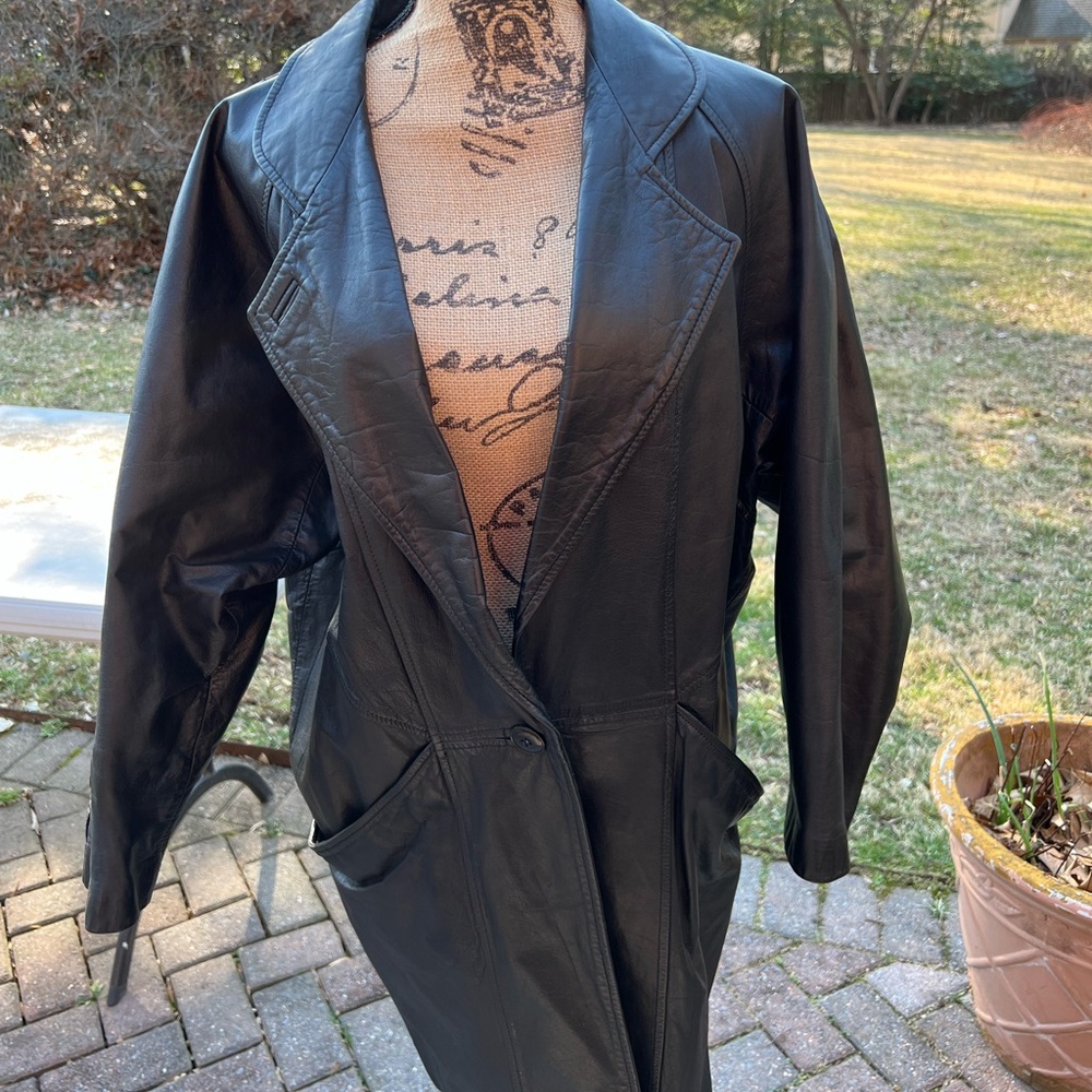 LNR Vintage black leather Jacket size Small